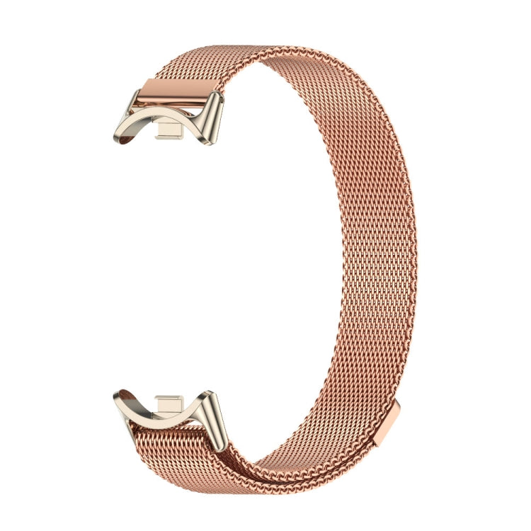 For Xiaomi Mi Band 8 / 9 / 9 NFC Mijobs Milan Magnetic Metal Stainless Steel Watch Band(Rose Gold+Light Gold) - Watch Bands by MIJOBS | Online Shopping South Africa | PMC Jewellery | Buy Now Pay Later Mobicred