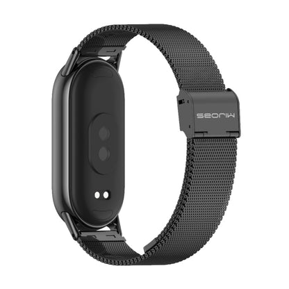 For Xiaomi Mi Band 8 Mijobs Milan Buckle Metal Stainless Steel Watch Band(Black) -  by PMC Jewellery | Online Shopping South Africa | PMC Jewellery