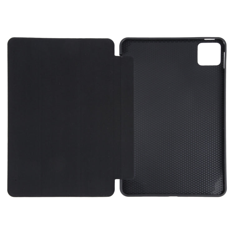 For Xiaomi Pad 6 / Pad 6 Pro Three-fold Holder Flip Tablet Leather Case(Black) -  by PMC Jewellery | Online Shopping South Africa | PMC Jewellery