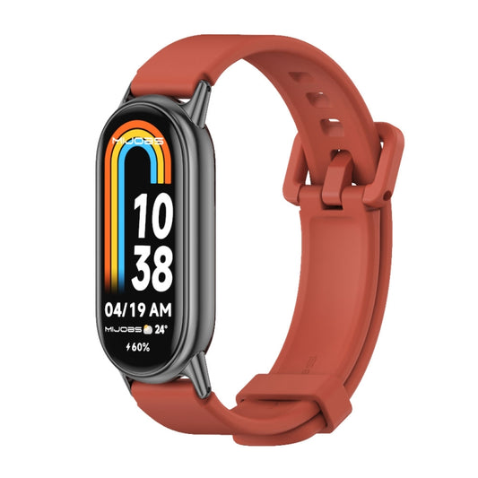 For Xiaomi Mi Band 8 Mijobs Silicone Breathable Watch Band(Orange+Black) -  by MIJOBS | Online Shopping South Africa | PMC Jewellery