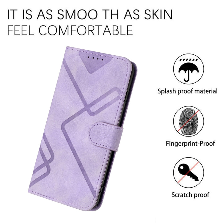 For Honor 10 Lite Line Pattern Skin Feel Leather Phone Case(Light Purple) - Honor Cases by PMC Jewellery | Online Shopping South Africa | PMC Jewellery