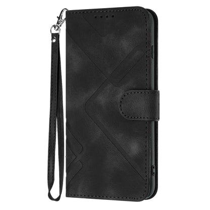 For Honor X8 4G/X30i/Play6T Pro Line Pattern Skin Feel Leather Phone Case(Black) - Honor Cases by PMC Jewellery | Online Shopping South Africa | PMC Jewellery