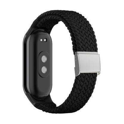 For Xiaomi Mi Band 8 Adjustable Nylon Braided Steel Buckle Watch Band(Black) -  by PMC Jewellery | Online Shopping South Africa | PMC Jewellery