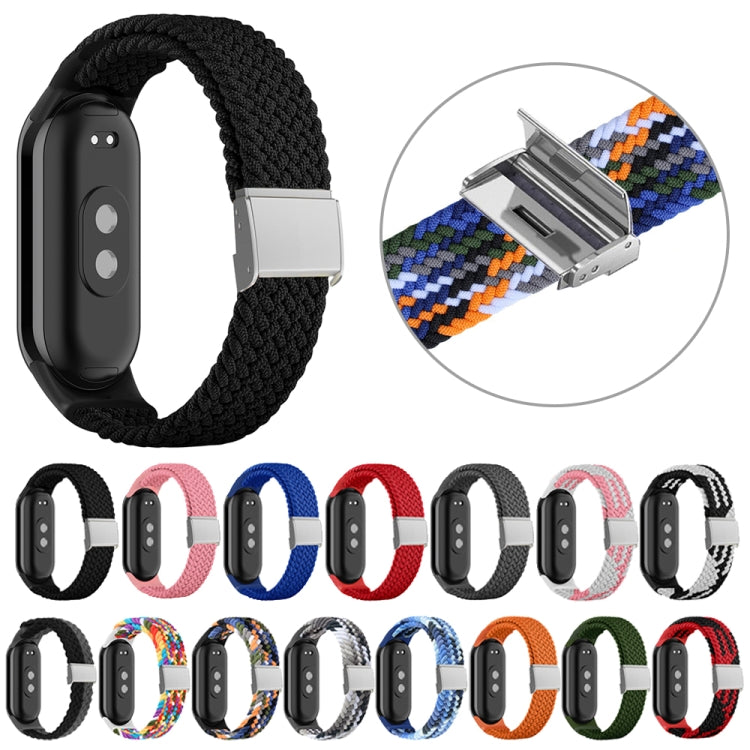 For Xiaomi Mi Band 8 Adjustable Nylon Braided Steel Buckle Watch Band(Colorful Blue) -  by PMC Jewellery | Online Shopping South Africa | PMC Jewellery