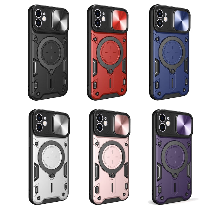 For iPhone 12 CD Texture Sliding Camshield Magnetic Holder Phone Case(Red) - free shipping - PMC TechLife - Order now!