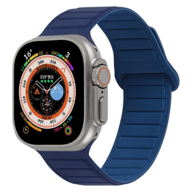 For Apple Watch SE 2022 40mm Loop Magnetic Silicone Watch Band(Navy Blue) - Watch Bands by PMC Jewellery | Online Shopping South Africa | PMC Jewellery