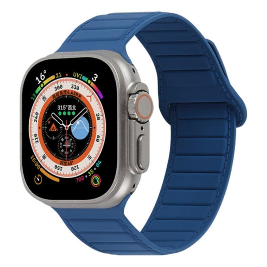 For Apple Watch SE 2022 40mm Loop Magnetic Silicone Watch Band(Midnight Blue) - Watch Bands by PMC Jewellery | Online Shopping South Africa | PMC Jewellery