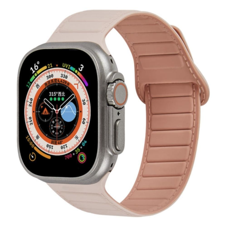 For Apple Watch 38mm Loop Magnetic Silicone Watch Band(Pink) - Watch Bands by PMC TechLife | Online Shopping South Africa | PMC TechLife