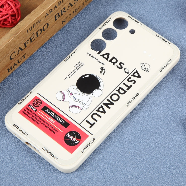 For Samsung Galaxy S10 Astronaut Pattern Silicone Straight Edge Phone Case(Mars Astronaut-White) - free shipping - PMC TechLife - Order now!