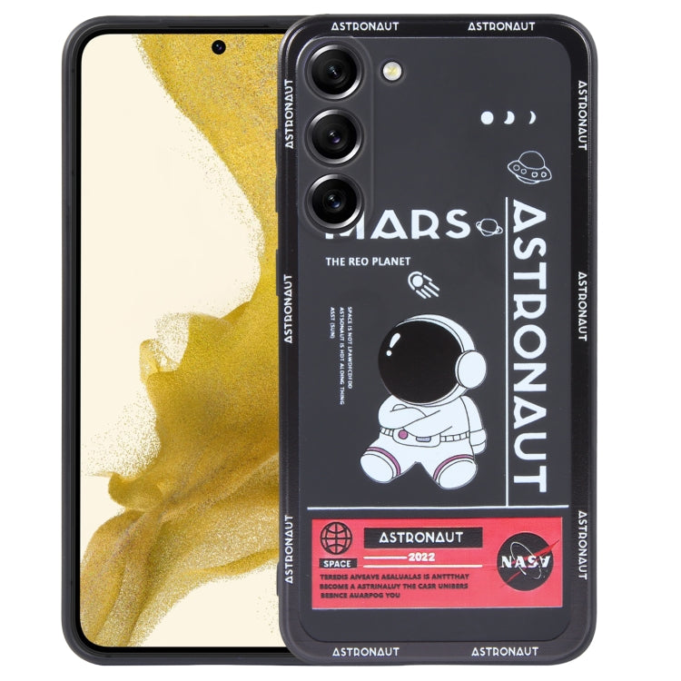 For Samsung Galaxy A91 Astronaut Pattern Silicone Straight Edge Phone Case(Mars Astronaut-Black) - free shipping - PMC TechLife - Order now!