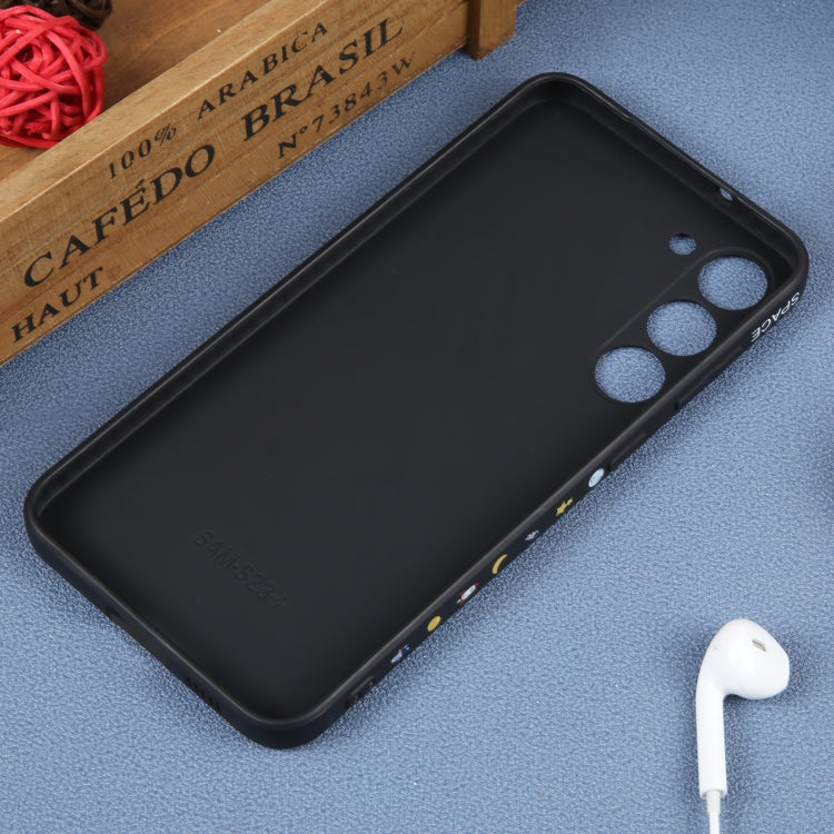 For Samsung Galaxy A50 Astronaut Pattern Silicone Straight Edge Phone Case(Planet Landing-Black) - free shipping - PMC TechLife - Order now!