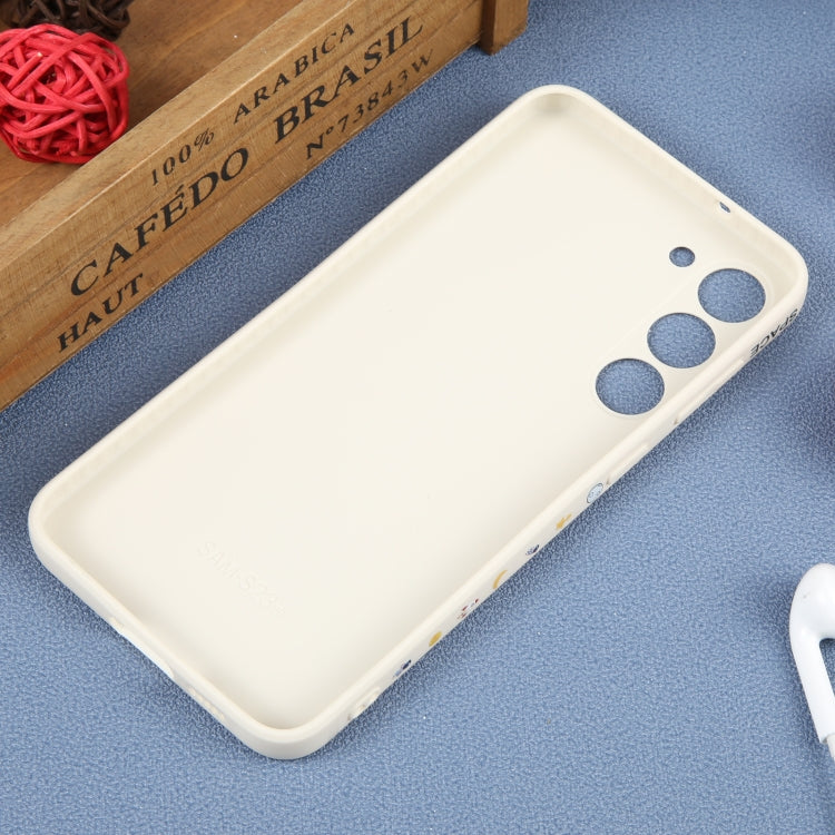 For Samsung Galaxy A22 4G Astronaut Pattern Silicone Straight Edge Phone Case(Planet Landing-White) - free shipping - PMC TechLife - Order now!