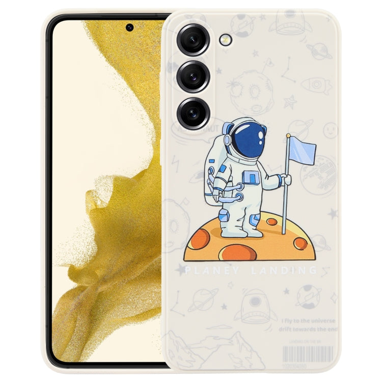 For Samsung Galaxy A03 164mm Astronaut Pattern Silicone Straight Edge Phone Case(Planet Landing-White) - free shipping - PMC TechLife - Order now!