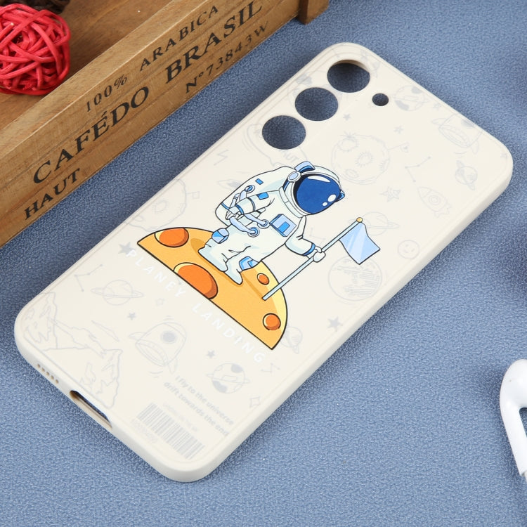 For Samsung Galaxy A03 164mm Astronaut Pattern Silicone Straight Edge Phone Case(Planet Landing-White) - free shipping - PMC TechLife - Order now!