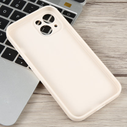 For iPhone 14 Milk Tea Astronaut Pattern Liquid Silicone Phone Case(Ivory White) - iPhone 14 Cases by PMC Jewellery | Online Shopping South Africa | PMC Jewellery