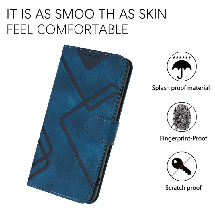 For Samsung Galaxy S20 FE Line Pattern Skin Feel Leather Phone Case(Royal Blue) - free shipping - PMC TechLife - Order now!