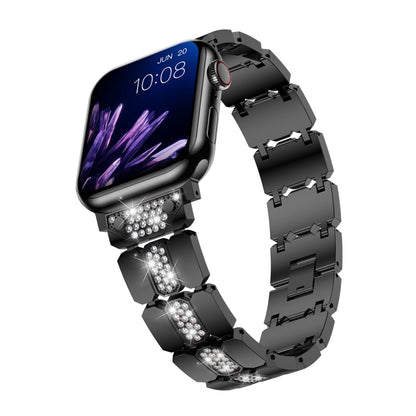 Diamond Metal Watch Band For Apple Watch 5 40mm(Black) - Watch Bands by PMC Jewellery | Online Shopping South Africa | PMC Jewellery