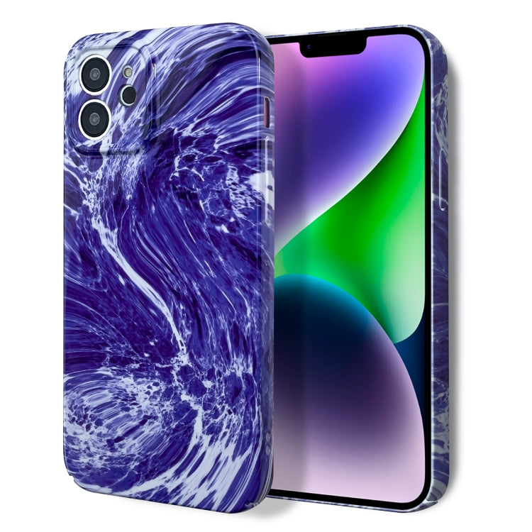 For iPhone 13 Marble Pattern Phone Case(Purple White) - iPhone 13 Cases by PMC Jewellery | Online Shopping South Africa | PMC Jewellery