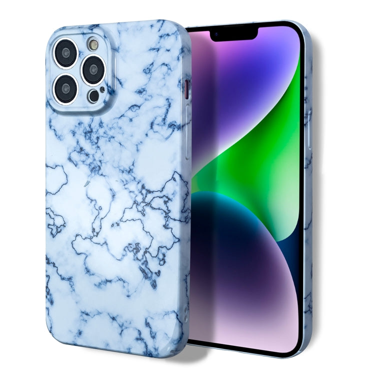 For iPhone SE 2022 / SE 2020 / 8 / 7 Marble Pattern Phone Case(Blue White) - iPhone SE 2022 / 2020 / 8 / 7 Cases by PMC TechLife | Online Shopping South Africa | PMC TechLife