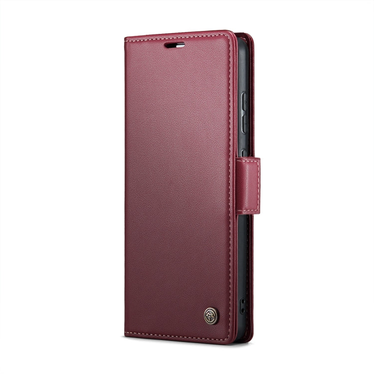 For Samsung Galaxy A52/A52s 5G CaseMe 023 Butterfly Buckle Litchi Texture RFID Anti-theft Leather Phone Case(Wine Red) - Galaxy Phone Cases by CaseMe | Online Shopping South Africa | PMC Jewellery | Buy Now Pay Later Mobicred