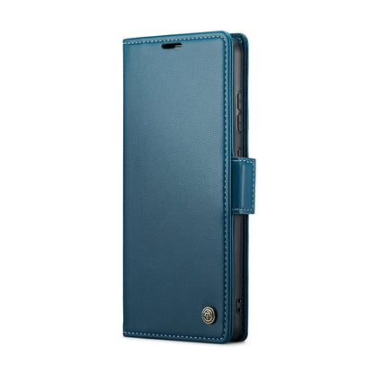 For Samsung Galaxy A52/A52s 5G CaseMe 023 Butterfly Buckle Litchi Texture RFID Anti-theft Leather Phone Case(Blue) - Galaxy Phone Cases by CaseMe | Online Shopping South Africa | PMC Jewellery | Buy Now Pay Later Mobicred