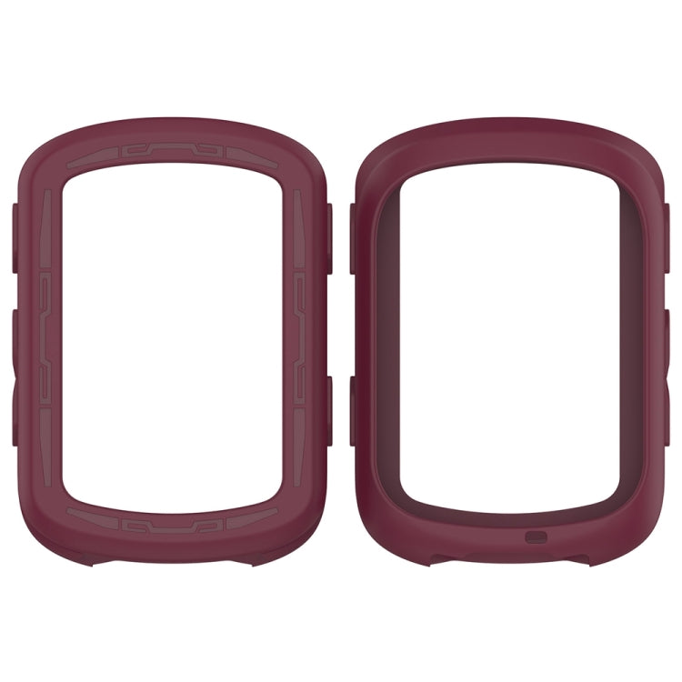 For Garmin Edge 840 / Edge 540 Stopwatch Armor Silicone Protective Case(Wine Red) - Watch Cases by PMC Jewellery | Online Shopping South Africa | PMC Jewellery