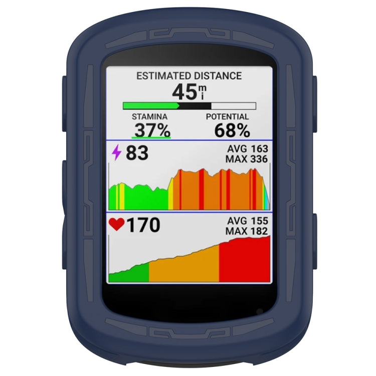 For Garmin Edge 840 / Edge 540 Stopwatch Armor Silicone Protective Case(Midnight Blue) - Watch Cases by PMC TechLife | Online Shopping South Africa | PMC TechLife