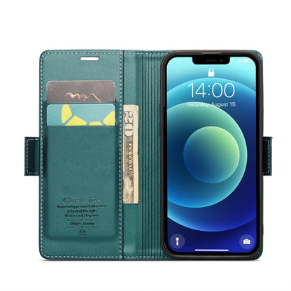 For iPhone 12 mini CaseMe 023 Butterfly Buckle Litchi Texture RFID Anti-theft Leather Phone Case(Pearly Blue) - iPhone 12 mini Cases by CaseMe | Online Shopping South Africa | PMC Jewellery