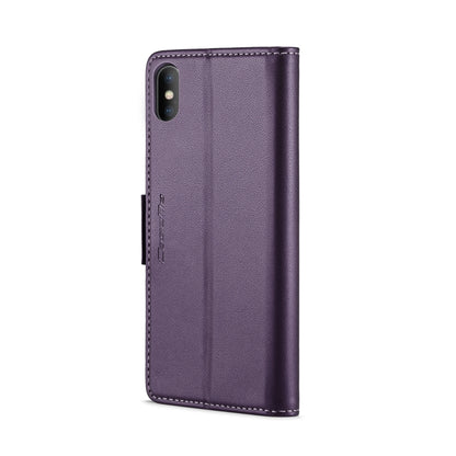 For iPhone XS Max CaseMe 023 Butterfly Buckle Litchi Texture RFID Anti-theft Leather Phone Case(Pearly Purple) - More iPhone Cases by CaseMe | Online Shopping South Africa | PMC Jewellery