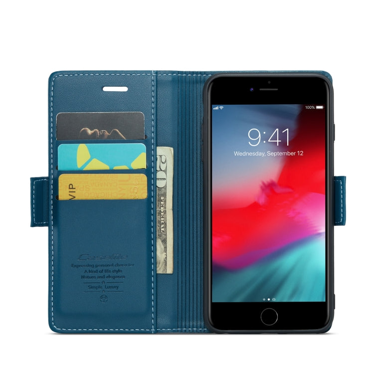 For iPhone 6 Plus/7 Plus/8 Plus CaseMe 023 Butterfly Buckle Litchi Texture RFID Anti-theft Leather Phone Case(Blue) - More iPhone Cases by CaseMe | Online Shopping South Africa | PMC Jewellery