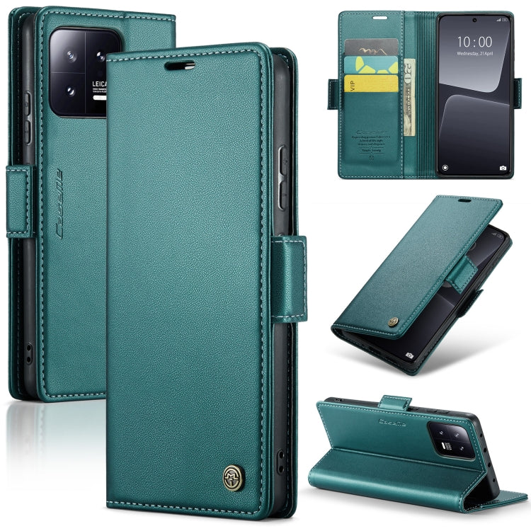 For Xiaomi 13 CaseMe 023 Butterfly Buckle Litchi Texture RFID Anti-theft Leather Phone Case(Pearly Blue) - Xiaomi Cases by CaseMe | Online Shopping South Africa | PMC Jewellery | Buy Now Pay Later Mobicred