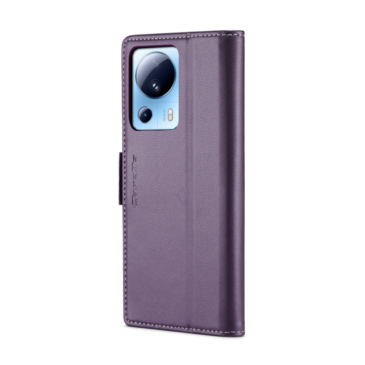 For Xiaomi 13 Lite CaseMe 023 Butterfly Buckle Litchi Texture RFID Anti-theft Leather Phone Case(Pearly Purple) - Xiaomi Cases by CaseMe | Online Shopping South Africa | PMC Jewellery | Buy Now Pay Later Mobicred