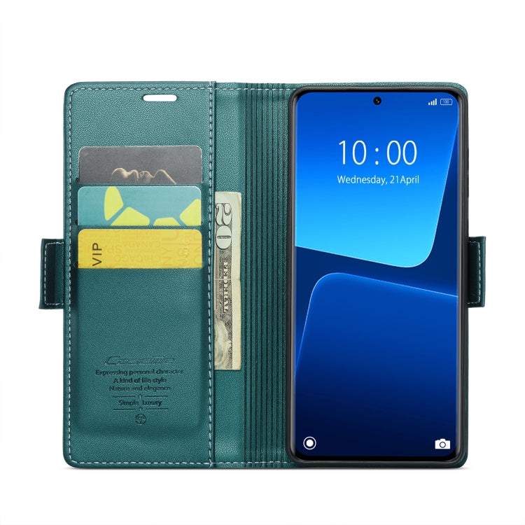 For Xiaomi 13 Pro CaseMe 023 Butterfly Buckle Litchi Texture RFID Anti-theft Leather Phone Case(Pearly Blue) - Xiaomi Cases by CaseMe | Online Shopping South Africa | PMC Jewellery | Buy Now Pay Later Mobicred