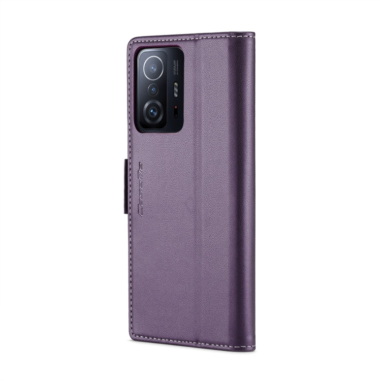 For Xiaomi 11T / 11T Pro CaseMe 023 Butterfly Buckle Litchi Texture RFID Anti-theft Leather Phone Case(Pearly Purple) - Xiaomi Cases by CaseMe | Online Shopping South Africa | PMC Jewellery | Buy Now Pay Later Mobicred