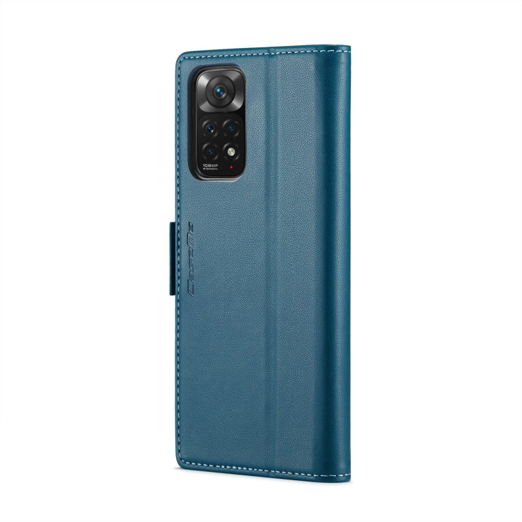 For Xiaomi Redmi Note 11 4G Global/Note 11S Global CaseMe 023 Butterfly Buckle Litchi Texture RFID Anti-theft Leather Phone Case(Blue) - Xiaomi Cases by CaseMe | Online Shopping South Africa | PMC Jewellery | Buy Now Pay Later Mobicred