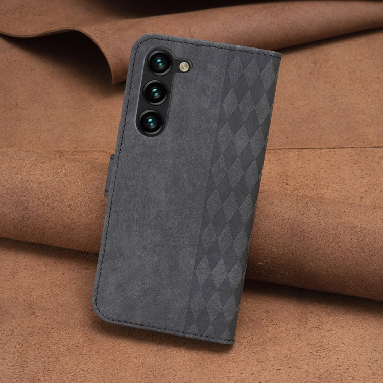 For Samsung Galaxy S23 5G Plaid Embossed Leather Phone Case(Black) - free shipping - PMC TechLife - Order now!