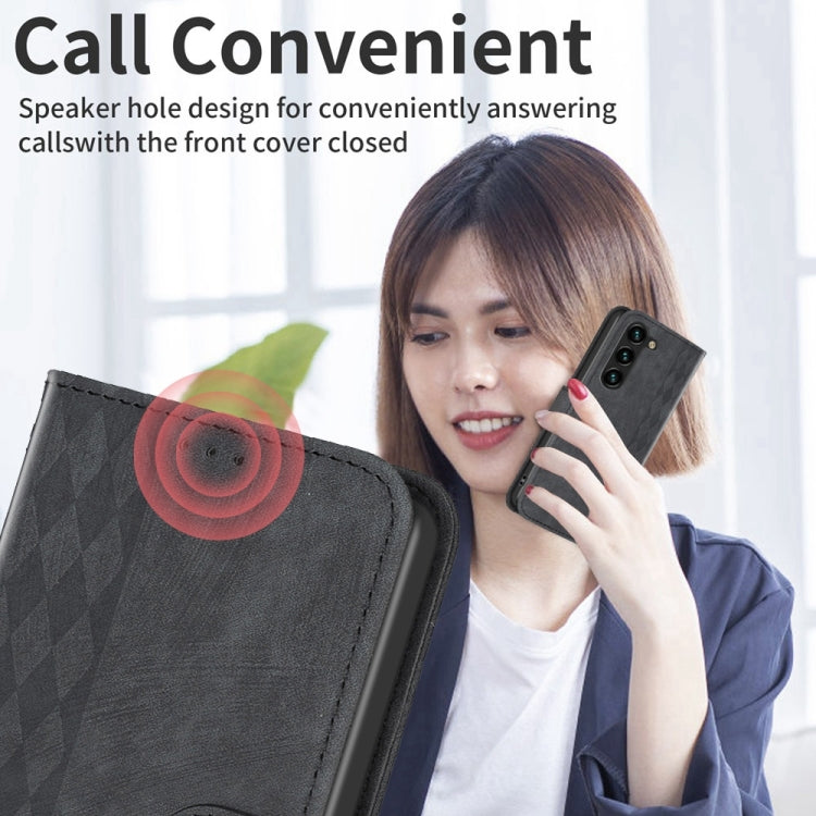 For Samsung Galaxy S23 5G Plaid Embossed Leather Phone Case(Black) - free shipping - PMC TechLife - Order now!
