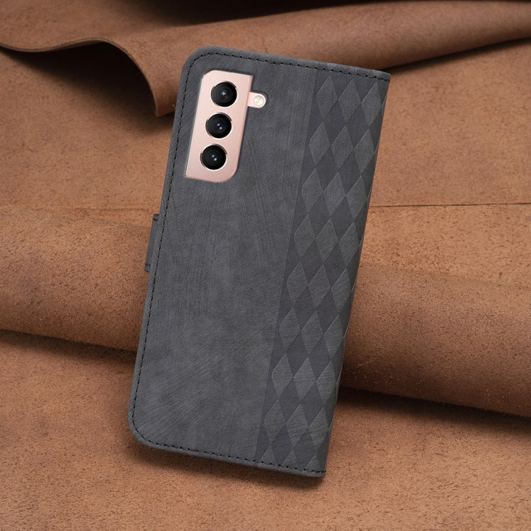 For Samsung Galaxy S21+ 5G Plaid Embossed Leather Phone Case(Black) - free shipping - PMC TechLife - Order now!