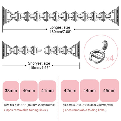 Ladder Buckle Metal Watch Band For Apple Watch SE 2022 40mm(Silver) - Watch Bands by PMC Jewellery | Online Shopping South Africa | PMC Jewellery