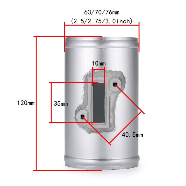 76mm XH-UN605 Car Modified Engine Air Flow Meter Flange Intake Sensor Base for Honda / Ford / Nissan - Air Intake System by PMC Jewellery | Online Shopping South Africa | PMC Jewellery