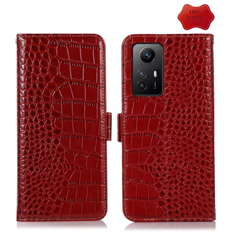 For Xiaomi Redmi Note 12S 4G Crocodile Top Layer Cowhide Leather Phone Case(Red) - Xiaomi Cases by PMC Jewellery | Online Shopping South Africa | PMC Jewellery