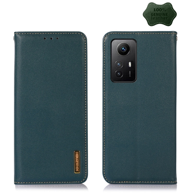 For Xiaomi Redmi Note 12S 4G KHAZNEH Nappa Top Layer Cowhide Leather Phone Case(Green) - Xiaomi Cases by PMC Jewellery | Online Shopping South Africa | PMC Jewellery