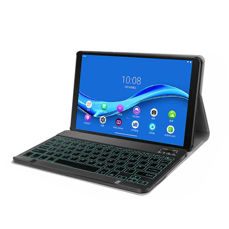 DY-M10P For Lenovo Smart Tab M10 HPD Plus TB-X606F 10.3 inch 2 in 1 Removable Magnetic ABS Bluetooth Keyboard + Protective Leather Tablet Case with Stand & Sleep / Wake-up & Pen Holder(Black) - Lenovo Keyboard by PMC Jewellery | Online Shopping South Africa | PMC Jewellery | Buy Now Pay Later Mobicred