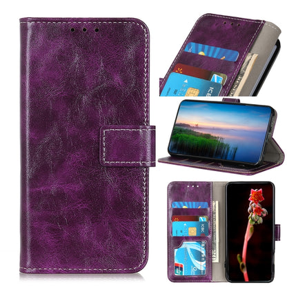 For Xiaomi Poco F5 Pro/Redmi K60/K60 Pro Retro Crazy Horse Texture Horizontal Flip Leather Phone Case(Purple) - Xiaomi Cases by PMC Jewellery | Online Shopping South Africa | PMC Jewellery