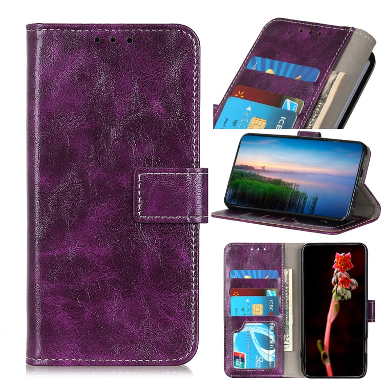 For Xiaomi Redmi Note 12S 4G Retro Crazy Horse Texture Horizontal Flip Leather Phone Case(Purple) - Xiaomi Cases by PMC Jewellery | Online Shopping South Africa | PMC Jewellery