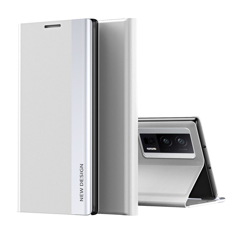 For Xiaomi Poco F5 Pro Side Side Electroplated Magnetic Leather Phone Case(Silver) - free shipping - PMC TechLife - Order now!