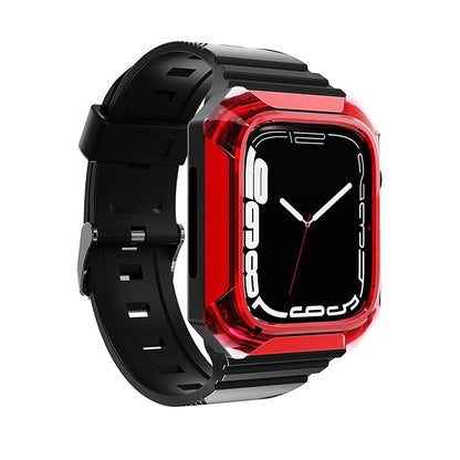 Armor Case Integrated TPU Watch Band For Apple Watch SE 2022 44mm(Red) - Watch Bands by PMC Jewellery | Online Shopping South Africa | PMC Jewellery