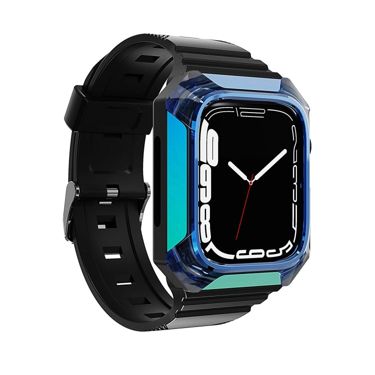 Armor Case Integrated TPU Watch Band For Apple Watch 4 40mm(Blue) - Watch Bands by PMC TechLife | Online Shopping South Africa | PMC TechLife