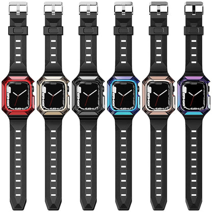 Armor Case Integrated TPU Watch Band For Apple Watch 42mm(Black) - Watch Bands by PMC Jewellery | Online Shopping South Africa | PMC Jewellery