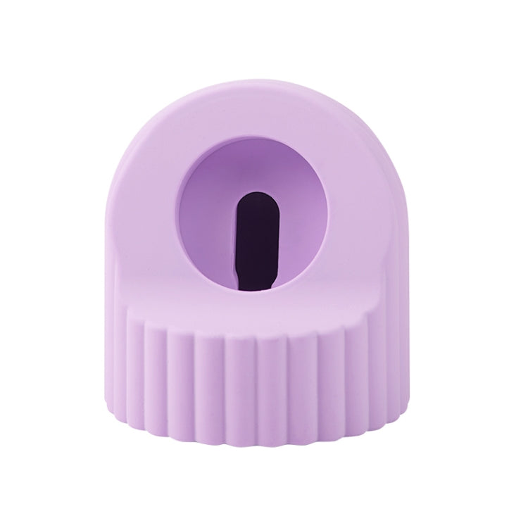 For Apple Watch Wave Pattern Silicone Watch Charging Stand(Lavender) - Charger / Holder by PMC Jewellery | Online Shopping South Africa | PMC Jewellery